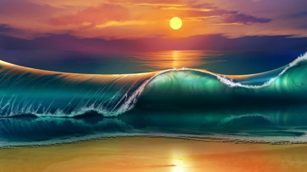 Морской пейзаж со скалами