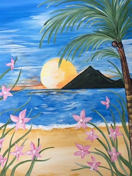 Рисование морского пейзажа для детей