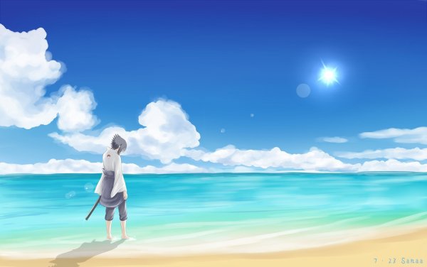 Наруто и Сакура и Саске на море