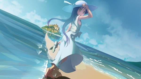 Аниме девушки на море