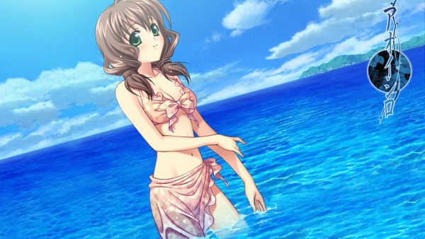 Аниме купаются в море