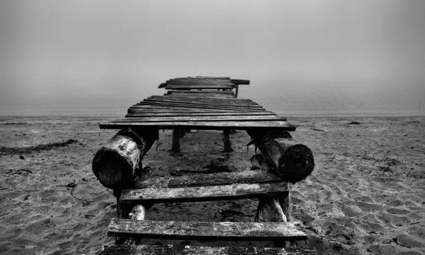 Черно белый пейзаж