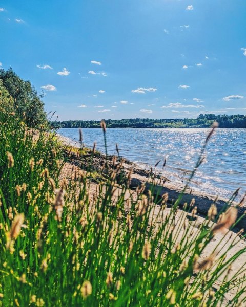 Уфимский пляж река белая лето