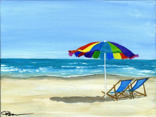 Пляжные зонтики картина