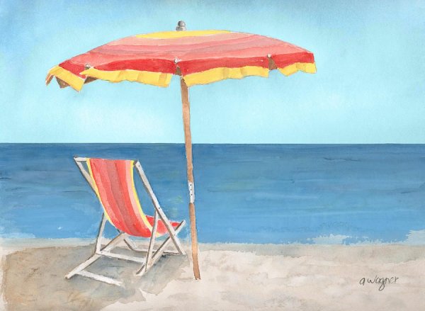 Пляжный зонт живопись