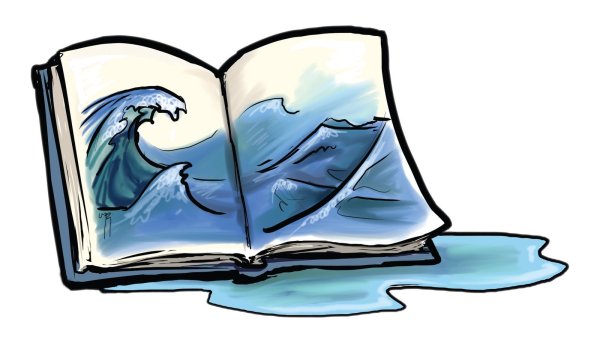 Раскрытая книга рисунок