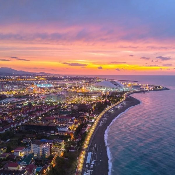 Чёрное море Сочи панорама