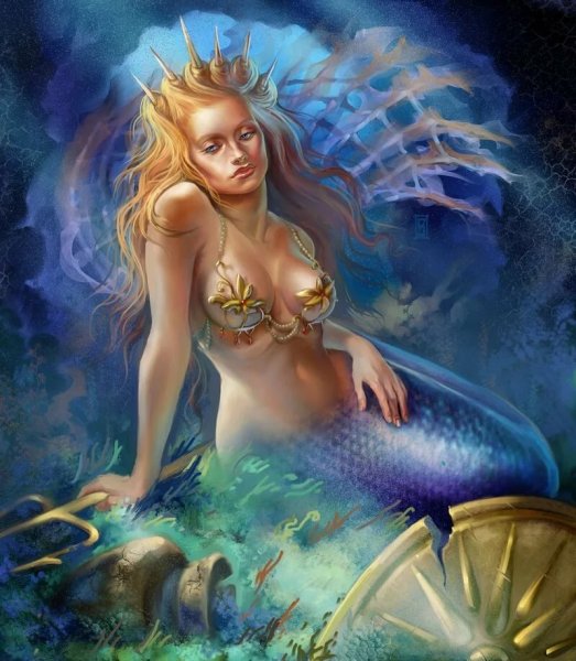 Посейдон и Нереиды — Friedrich Ernst Wolfrom (1857-1920)