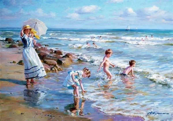 Художник Александр Аверин море