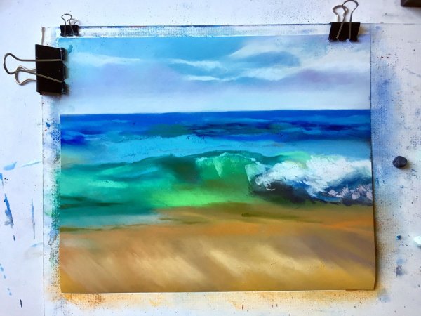 Лёгкие пейзажы пастелью