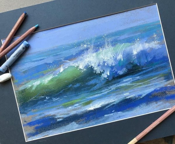 Рисование морской пейзаж