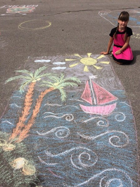 Закат масляными красками