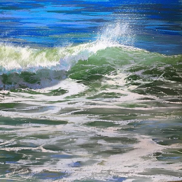 Пейзаж цветными карандашами