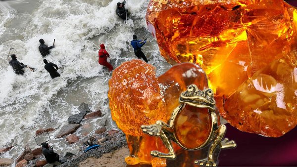 Янтарь в Балтийском море