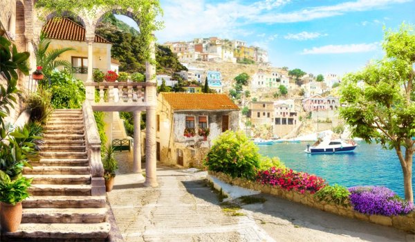 Италия улочки море