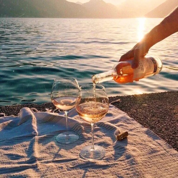 Вино на берегу моря