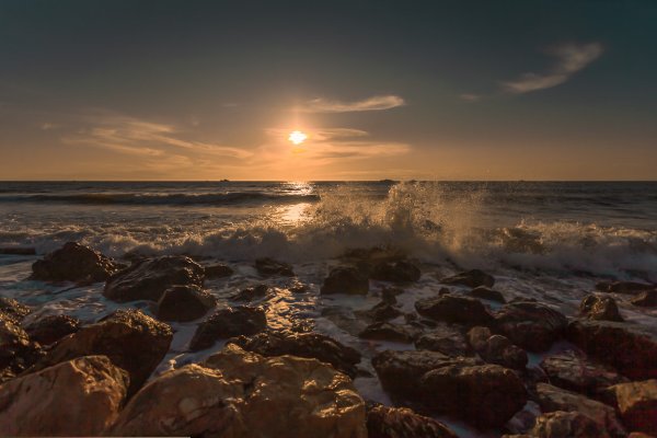 Закат на море