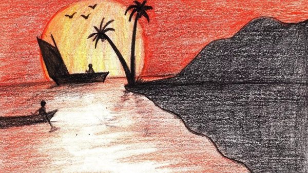 Море рисунок