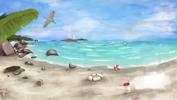 Море мультяшное