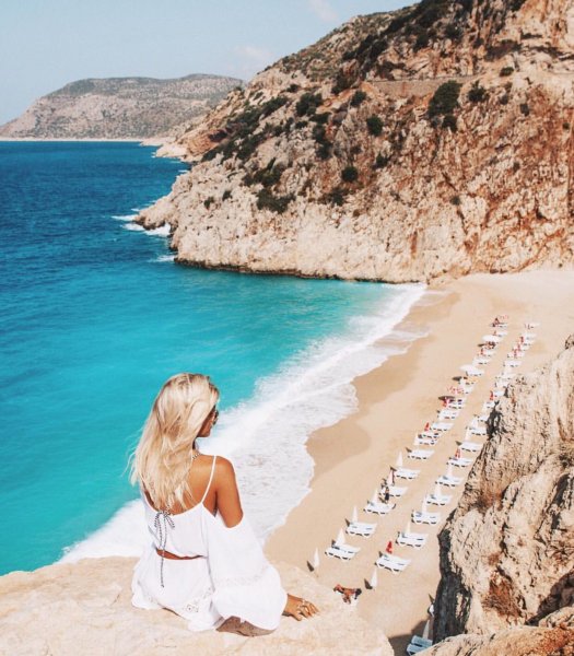 Турция пляж девушка