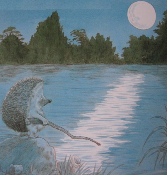 Ежик на пруду