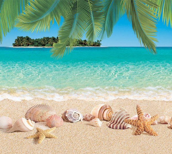 Фартук для кухни море пальмы