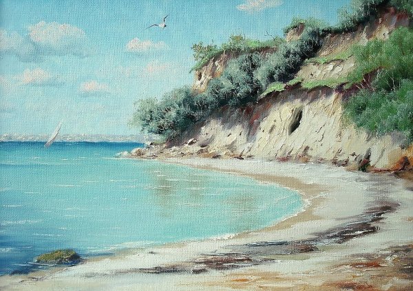 Василий Берингер художник берег моря