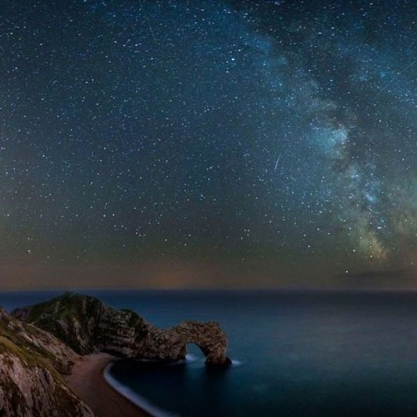 Млечный путь над морем в Крыму Евпатория