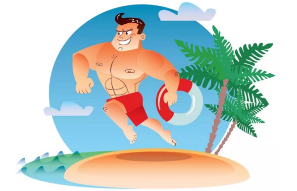 Испанские спасатели на пляже