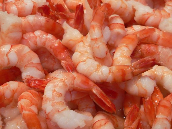 Креветки с грибами