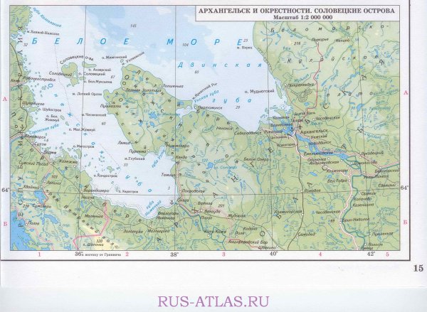 Остров Соловки на карте России