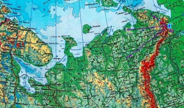 Полуострова: Кольский, Канин, Ямал, Гыданский, Таймыр, Чукотский