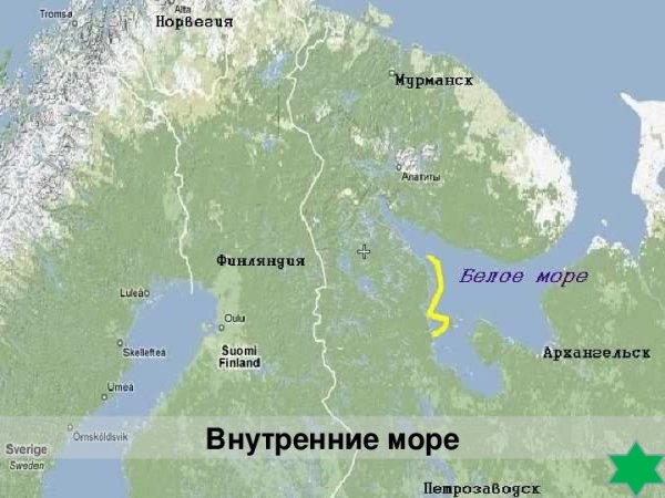 Белое море физическая карта