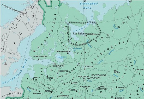 Канин полуостров на карте России