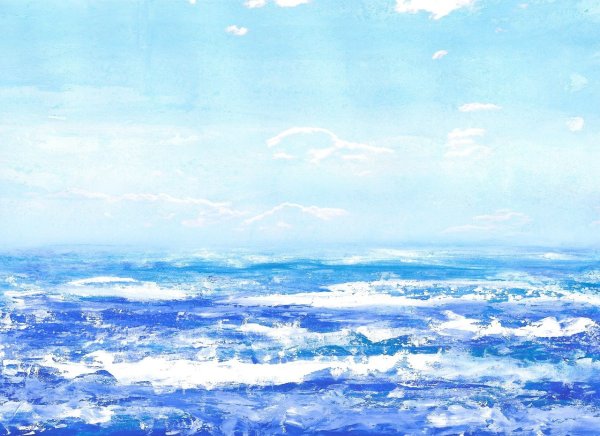 Море акварелью