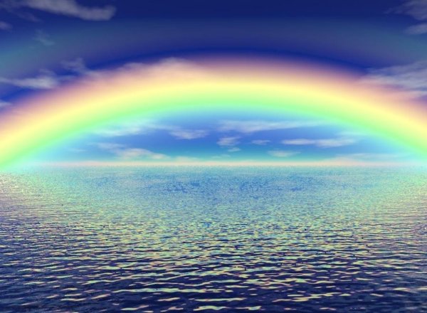 Радуга на море