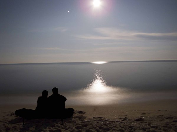 Луна звезды море