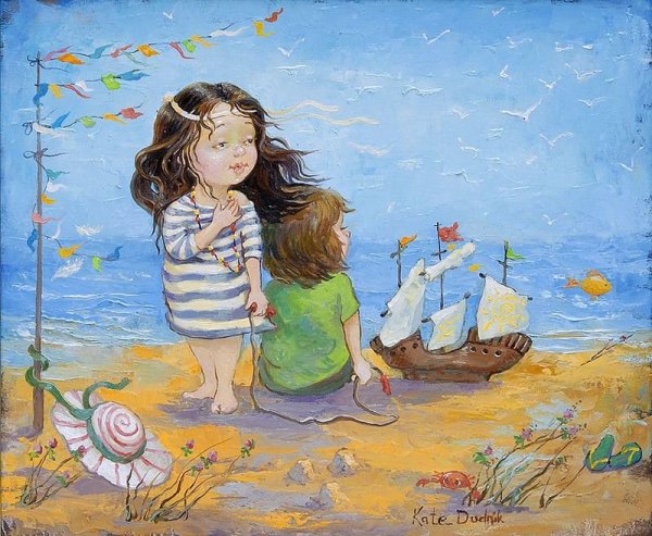 Дети на море