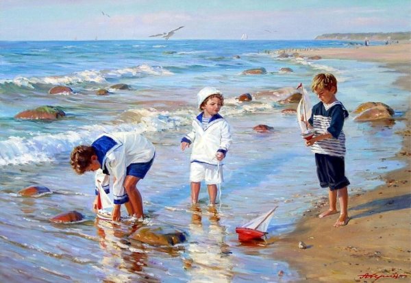 Лето пляж дети