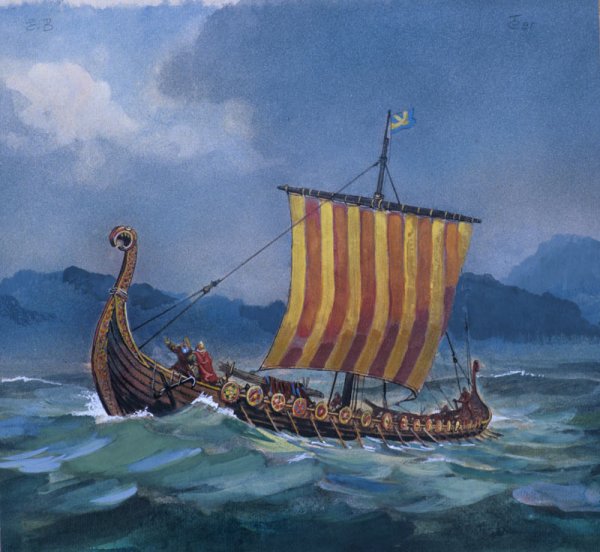 Лодка викингов дракар