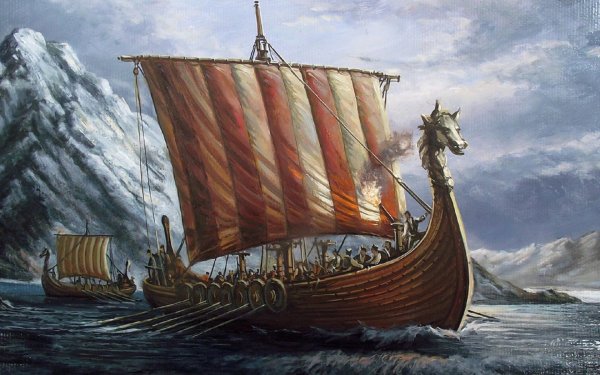 Викинги Драккар море