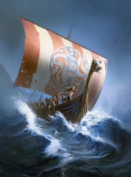 Вергеланд 1844-1910 художник Викинги