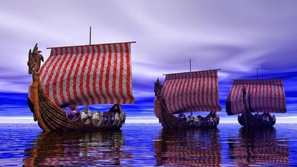 Ладья Драккар викингов