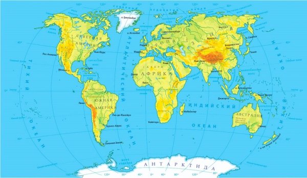 Карта океанов 6 класс атлас