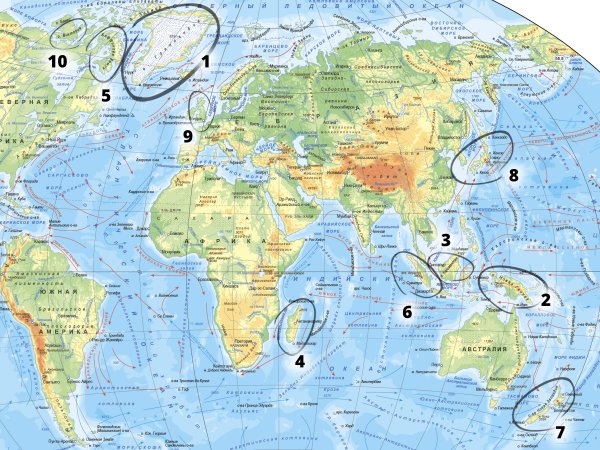 Острова на карте Митра