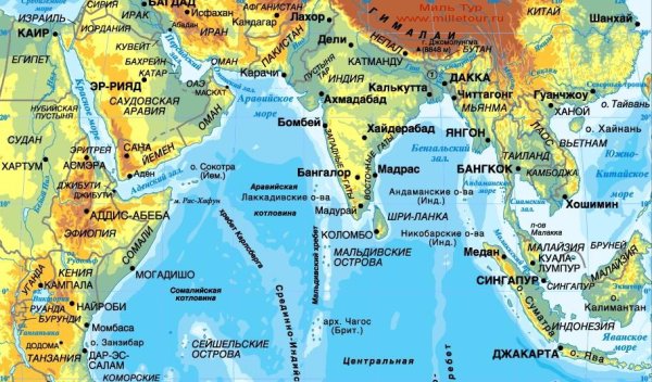 Физическая карта мира полушария в хорошем качестве
