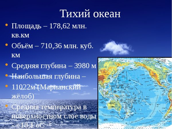 Тасманово море на карте Тихого океана