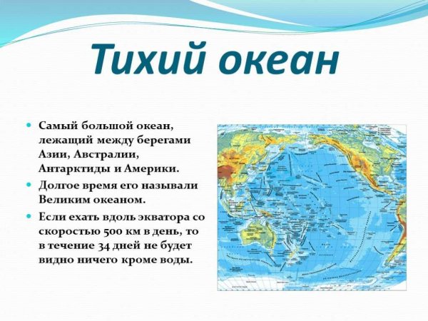 Проливы Тихого океана на карте