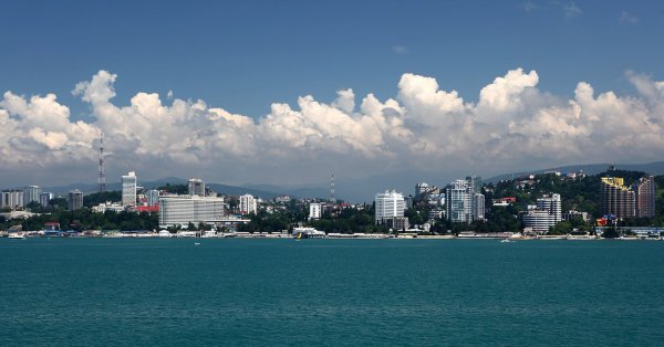 Сочи вид на город с моря