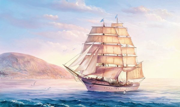 Парусник в море